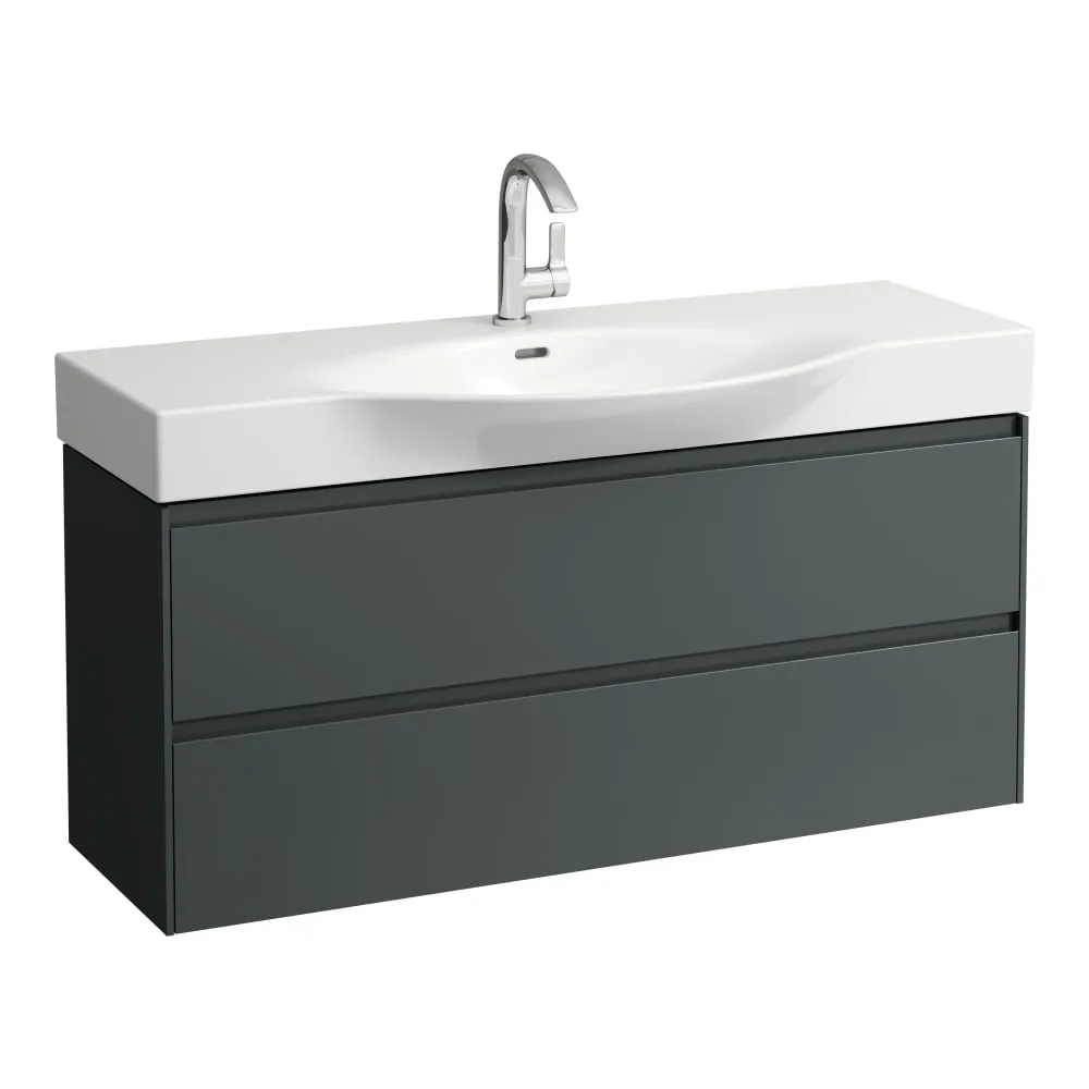 LAUFEN Waschtischunterbau 1200, 2 Schubladen, passend zu Palace Waschtisch H811704 1180 x 370 x 515 mm #H4042221122661 - 266 - Verkehrsgrau