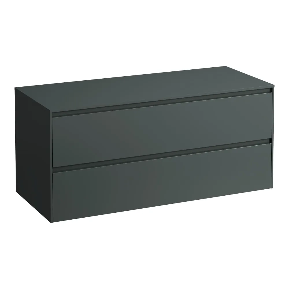 LAUFEN LANI Schubladenelement 1200, 2 Schubladen, ohne Ausschnitt, Abdeckplatte 12 mm 1180 x 495 x 525 mm #H4043301122661 - 266 - Verkehrsgrau