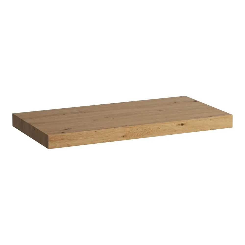 LAUFEN LANI Waschtischplatte 1000, 65 mm dick, ohne Ausschnitt, inkl. 2 Wandhalterungen 985 x 495 x 65 mm #H4046601122671 - 267 - Wildeiche