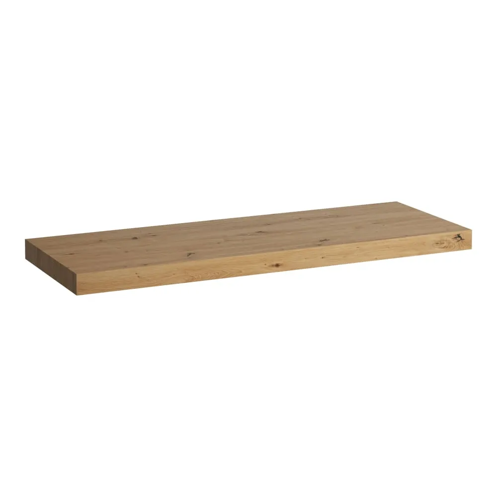 LAUFEN LANI Waschtischplatte 1400, 65 mm dick, ohne Ausschnitt, inkl. 3 Wandhalterungen 1370 x 495 x 65 mm #H4046801122671 - 267 - Wildeiche