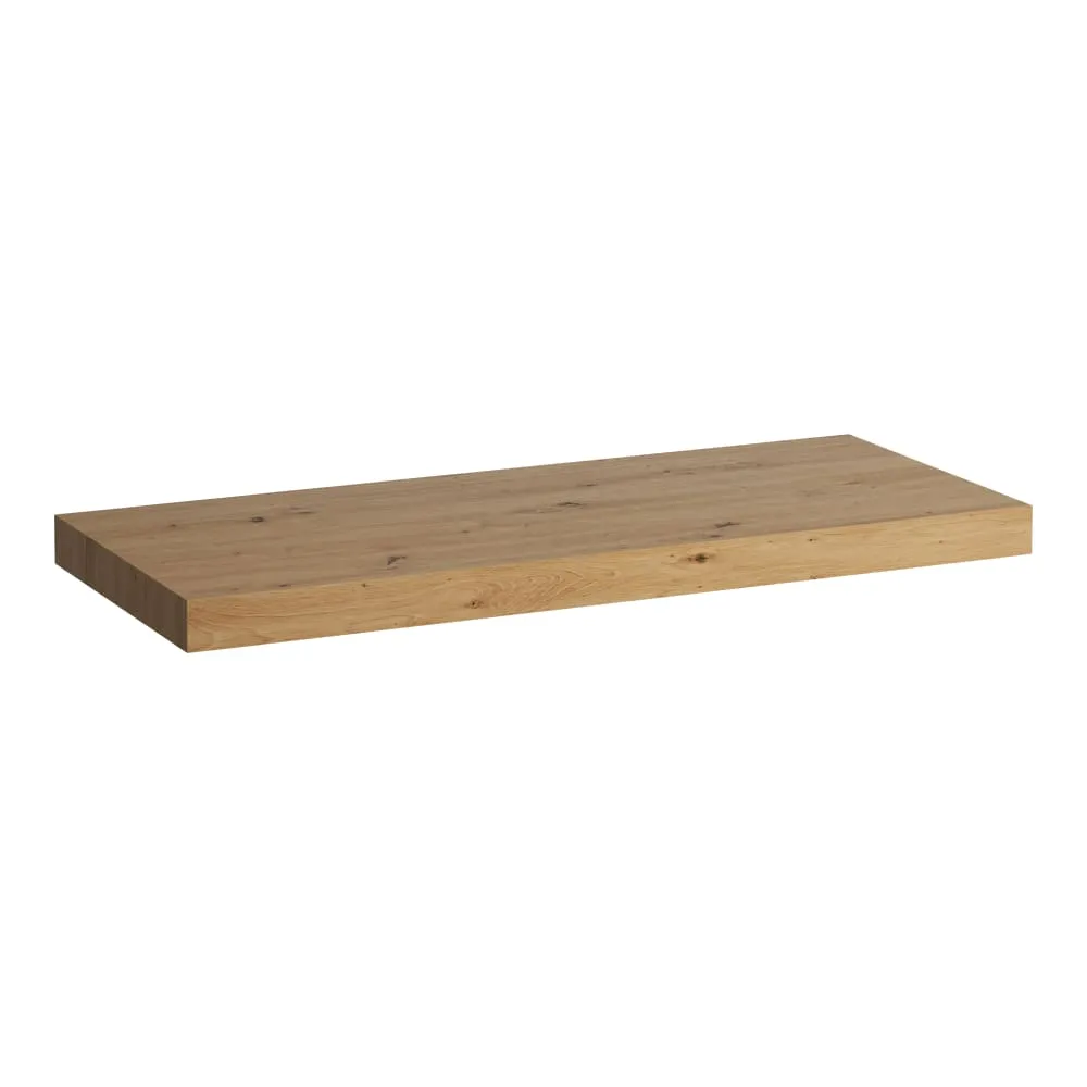 LAUFEN LANI Waschtischplatte 1200, 65 mm dick, ohne Ausschnitt, inkl. 2 Wandhalterungen 1185 x 495 x 65 mm #H4046701122671 - 267 - Wildeiche