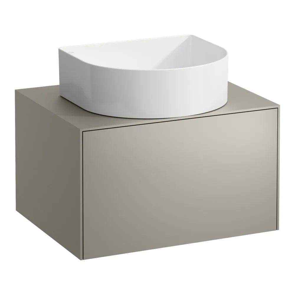 LAUFEN SONAR Schubladenelement, 1 Schublade, passend zu Waschtisch-Schalen H812340, H812341, H812342, H812343, Ausschnitt Mitte 575 x 455 x 340 mm #H4054010340421 - 042 - Titan (lackiert)