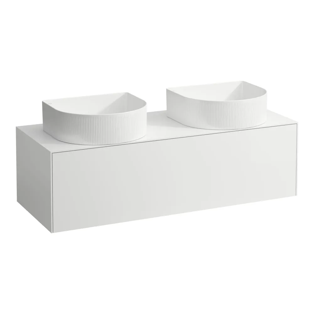 LAUFEN SONAR Schubladenelement, 1 Schublade, passend zu Waschtisch-Schalen H812340, H812341, H812342, H812343, Ausschnitt links und rechts 1175 x 455 x 340 mm #H4054240341701 - 170 - Weiß matt