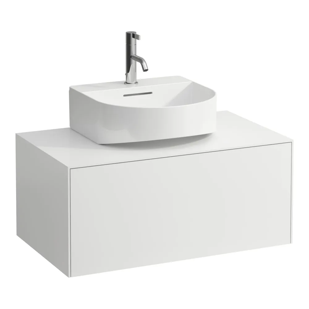 LAUFEN SONAR Schubladenelement, 1 Schublade, passend zu Aufsatzwaschtischen H816341, H816342, Ausschnitt Mitte 775 x 455 x 340 mm #H4054410341701 - 170 - Weiß matt