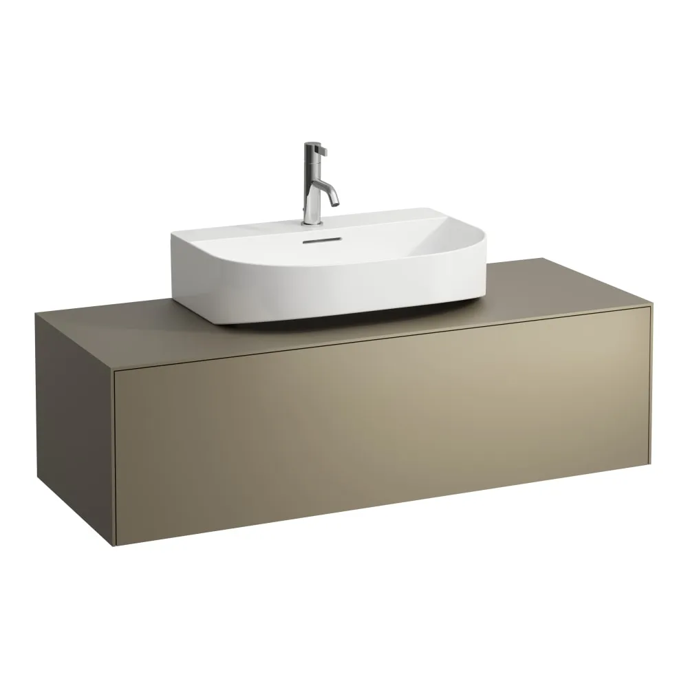 LAUFEN SONAR Schubladenelement, 1 Schublade, passend zu Aufsatzwaschtischen H816341, H816342 1175 x 455 x 340 mm #H4054510340421 - 042 - Titan (lackiert)