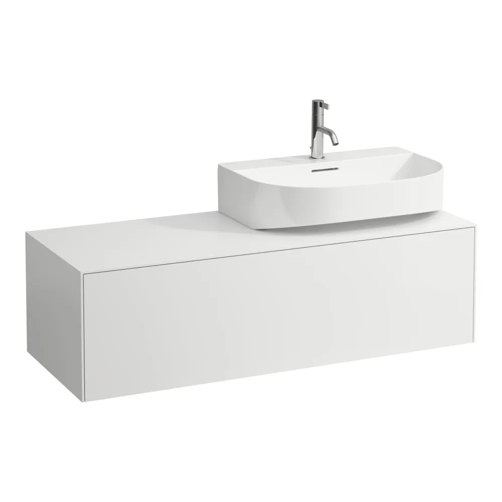 LAUFEN SONAR Schubladenelement, 1 Schublade, passend zu Aufsatzwaschtischen H816341, H816342, Ausschnitt rechts 1175 x 455 x 340 mm #H4054530341701 - 170 - Weiß matt