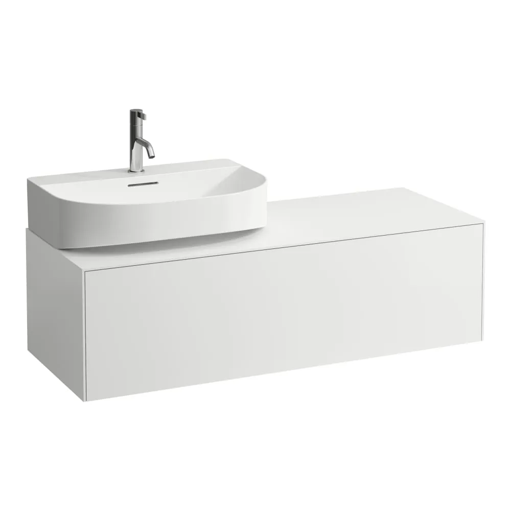 LAUFEN SONAR Schubladenelement, 1 Schublade, passend zu Aufsatzwaschtischen H816341, H816342, Ausschnitt links 1175 x 455 x 340 mm #H4054520341701 - 170 - Weiß matt