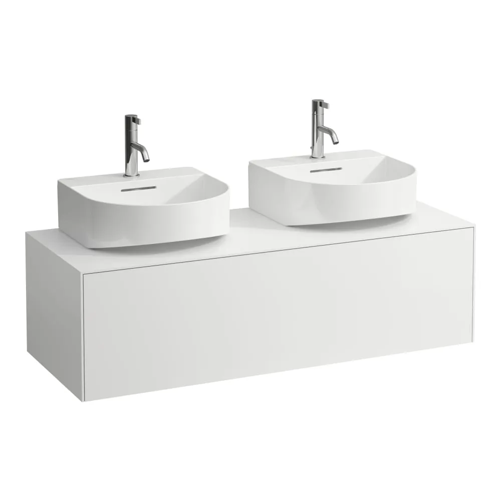LAUFEN SONAR Schubladenelement, 1 Schublade, passend zu Aufsatzhandwaschbecken H816341, Ausschnitt links und rechts 1175 x 455 x 340 mm #H4054540341701 - 170 - Weiß matt