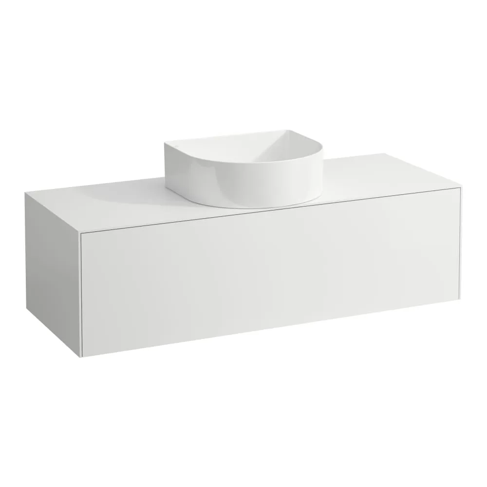 LAUFEN SONAR Schubladenelement, 1 Schublade, passend zu Waschtisch-Schalen H812340, H812341, H812342, H812343, Ausschnitt Mitte 1175 x 455 x 340 mm #H4054210341701 - 170 - Weiß matt