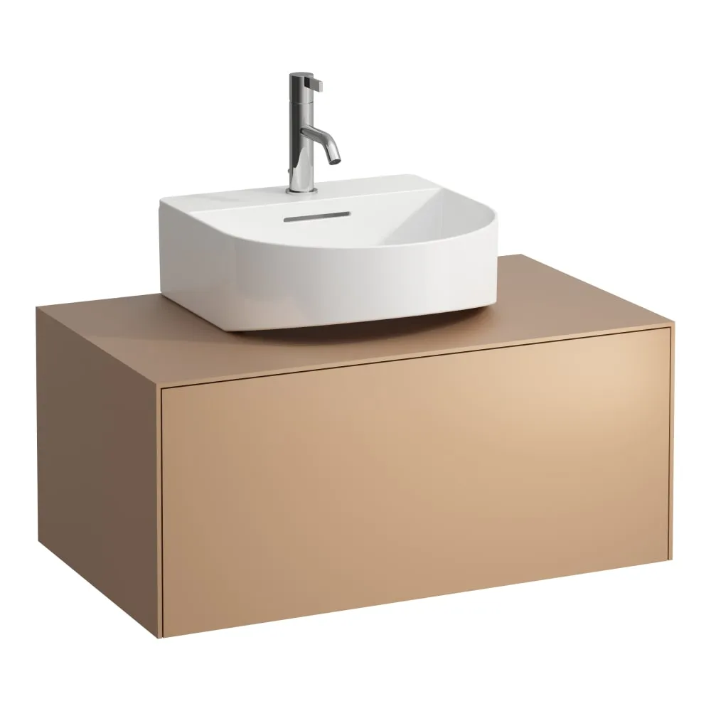 LAUFEN SONAR Schubladenelement, 1 Schublade, passend zu Aufsatzwaschtischen H816341, H816342, Ausschnitt Mitte 775 x 455 x 340 mm #H4054410340411 - 041 - Kupfer (lackiert)