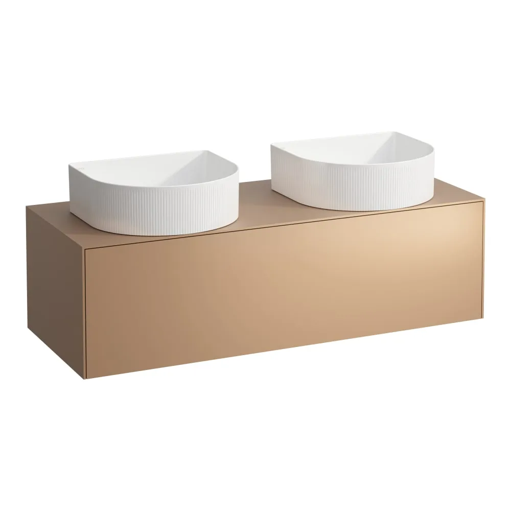 LAUFEN SONAR Schubladenelement, 1 Schublade, passend zu Waschtisch-Schalen H812340, H812341, H812342, H812343, Ausschnitt links und rechts 1175 x 455 x 340 mm #H4054240340411 - 041 - Kupfer (lackiert)