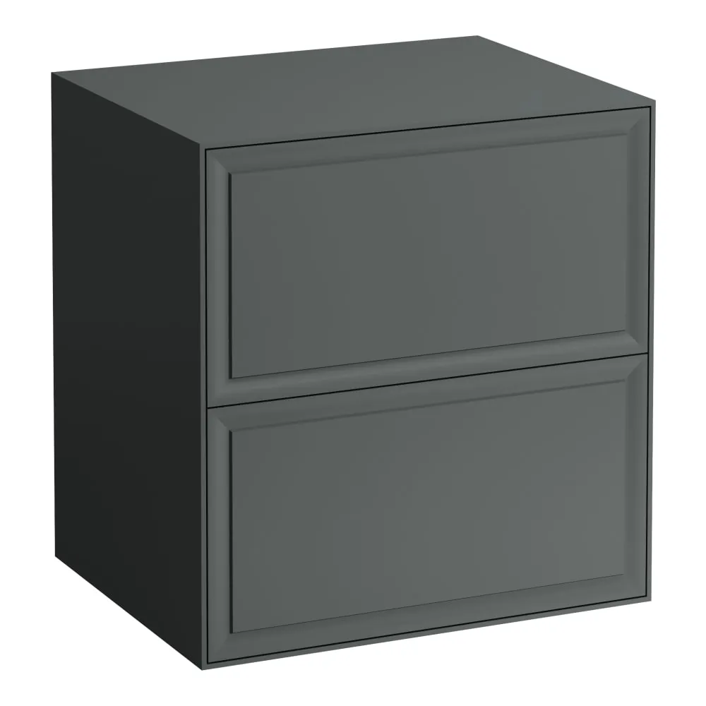 LAUFEN THE NEW CLASSIC Schubladenelement 600, 2 Schubladen, ohne Ausschnitt 575 x 455 x 600 mm #H4060060856271 - 627 - Verkehrsgrau