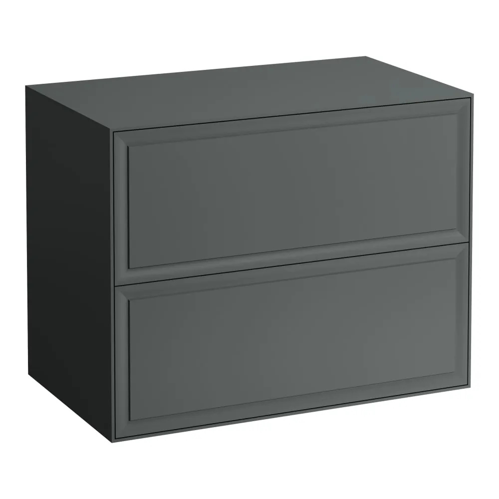 LAUFEN THE NEW CLASSIC Schubladenelement 800, 2 Schubladen, ohne Ausschnitt 775 x 455 x 600 mm #H4060160856271 - 627 - Verkehrsgrau