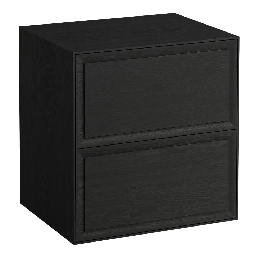 LAUFEN THE NEW CLASSIC Schubladenelement 600, 2 Schubladen, ohne Ausschnitt 575 x 455 x 600 mm #H4060060856281 - 628 - Geschwärzte Eiche