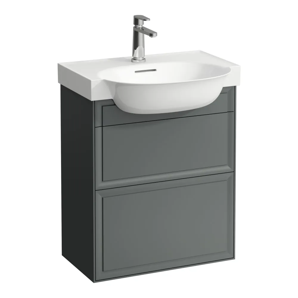 LAUFEN THE NEW CLASSIC Waschtischunterbau, 2 Schubladen, passend zu Möbelwaschtisch H813853 575 x 315 x 675 mm #H4060320856271 - 627 - Verkehrsgrau