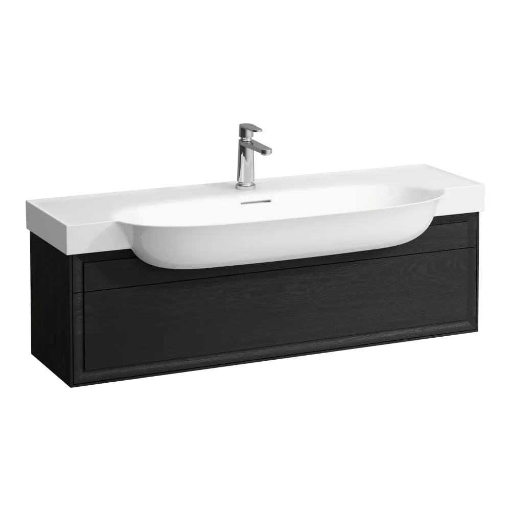 LAUFEN THE NEW CLASSIC Waschtischunterbau, 1 Schublade, passend zu Möbelwaschtisch H813858 1175 x 315 x 345 mm #H4060510856281 - 628 - Geschwärzte Eiche