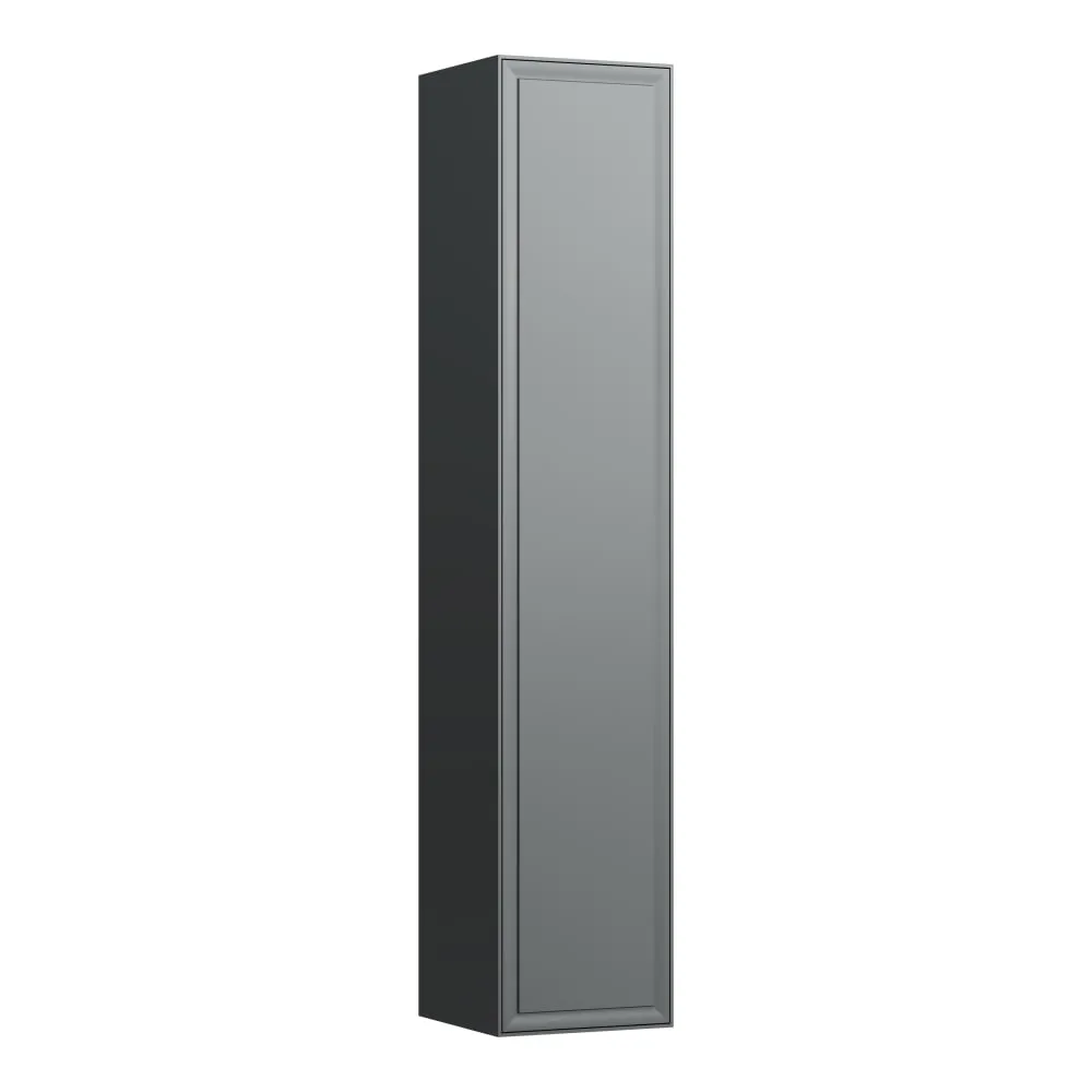 LAUFEN THE NEW CLASSIC Hochschrank, 1 Tür, Scharnier links, mit 1 Holzfachboden und 4 Glasablagen 320 x 320 x 1600 mm #H4060610856271 - 627 - Verkehrsgrau