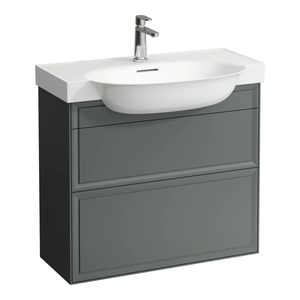 LAUFEN THE NEW CLASSIC Waschtischunterbau, 2 Schubladen, passend zu Möbelwaschtisch H813855 775 x 315 x 675 mm #H4060420856271 - 627 - Verkehrsgrau