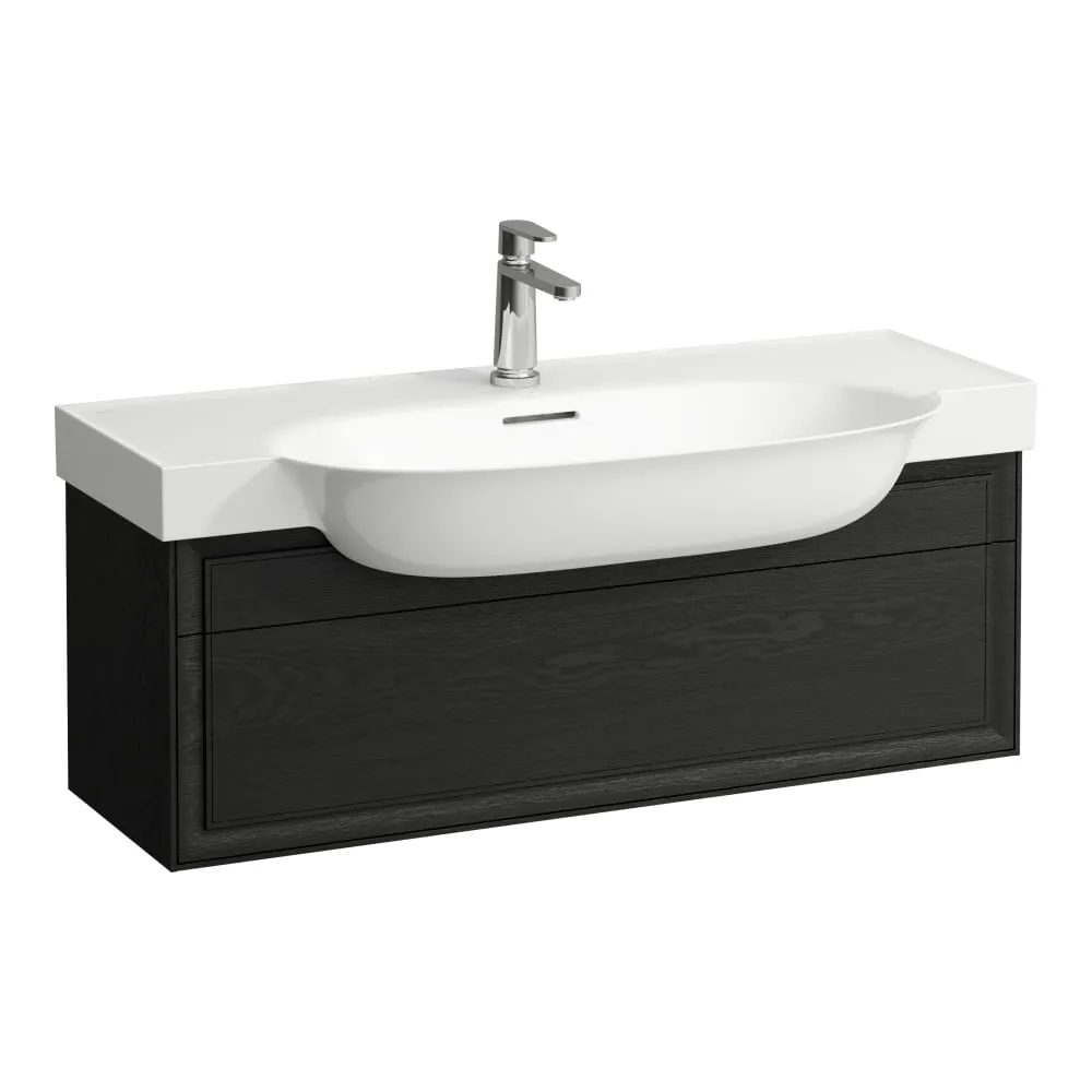 LAUFEN THE NEW CLASSIC Waschtischunterbau, 1 Schublade, passend zu Waschtisch H813857 975 x 315 x 345 mm #H4060910856281 - 628 - Geschwärzte Eiche