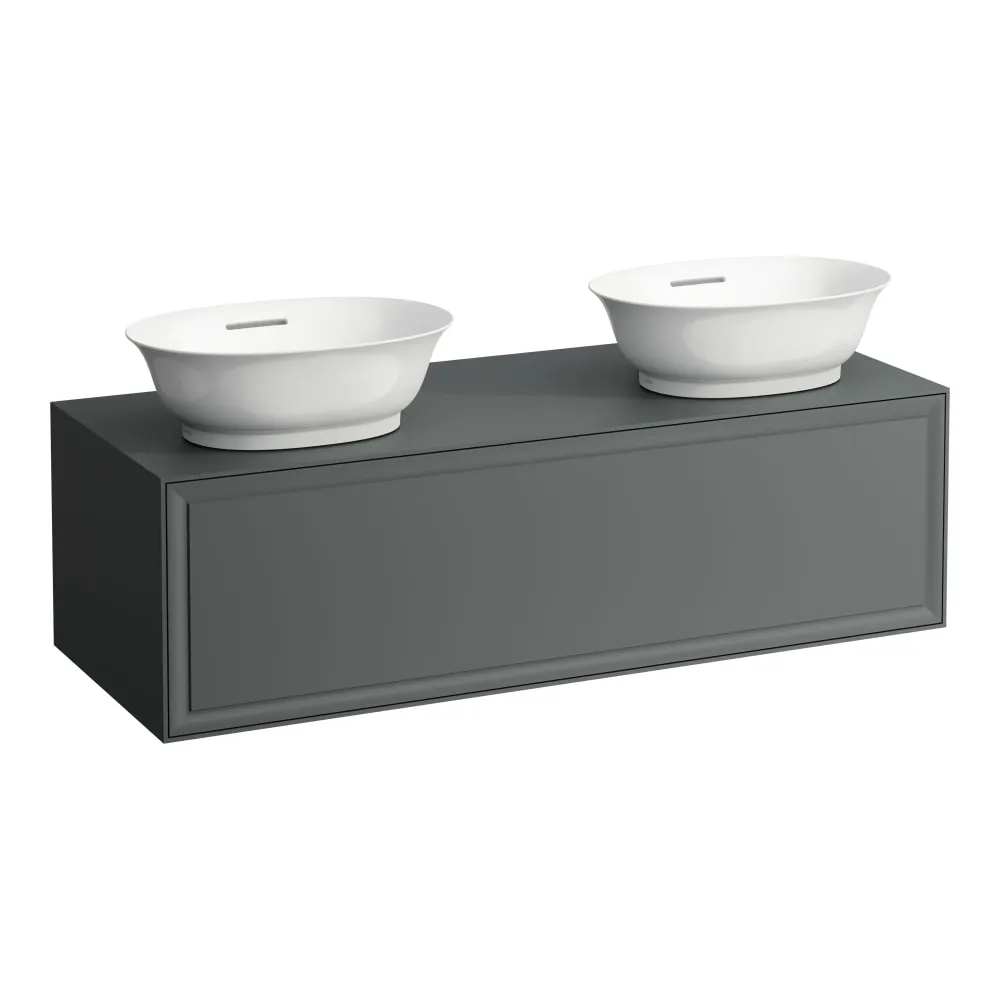 LAUFEN THE NEW CLASSIC Schubladenelement 1200, 1 Schublade, passend zu Waschtisch-Schalen H812850 und H812851 1175 x 455 x 345 mm #H4060800856271 - 627 - Verkehrsgrau