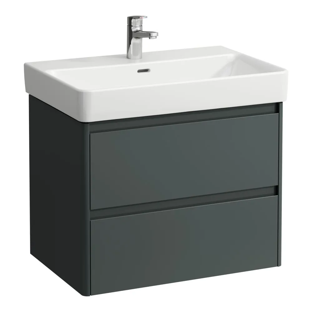 LAUFEN BASE 2.0 Waschtischunterbau 700, 2 Schubladen, passend zu Pro S Waschtisch H810967 / PRO X H810865 670 x 445 x 515 mm #H4112921082661 - 266 - Verkehrsgrau