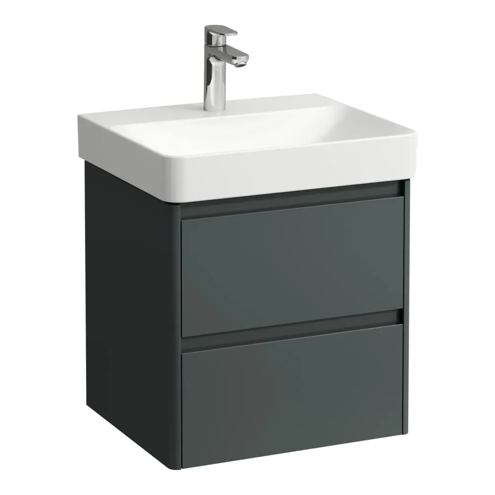 LAUFEN BASE 2.0 Waschtischunterbau 550, 2 Schubladen, passend zu Pro S Waschtisch H810962 / PRO X 810862 520 x 445 x 515 mm #H4112421082661 - 266 - Verkehrsgrau