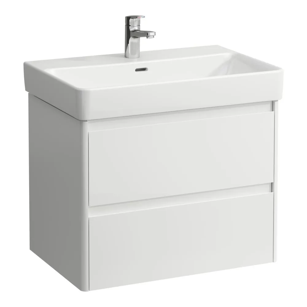 LAUFEN BASE 2.0 Waschtischunterbau 700, 2 Schubladen, passend zu Pro S Waschtisch H810967 / PRO X H810865 670 x 445 x 515 mm #H4112921082611 - 261 - Weiß glänzend