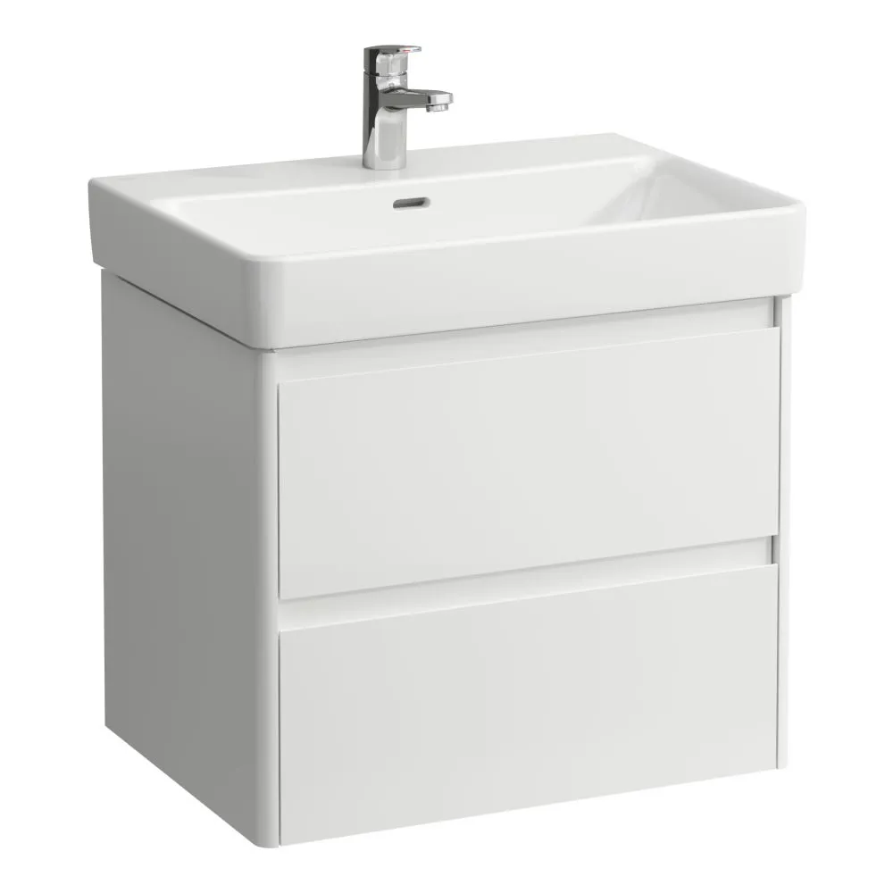 LAUFEN BASE 2.0 Waschtischunterbau 650, 2 Schubladen, passend zu Pro S Waschtisch H810964 / PRO X 810864 620 x 445 x 515 mm #H4112821082611 - 261 - Weiß glänzend