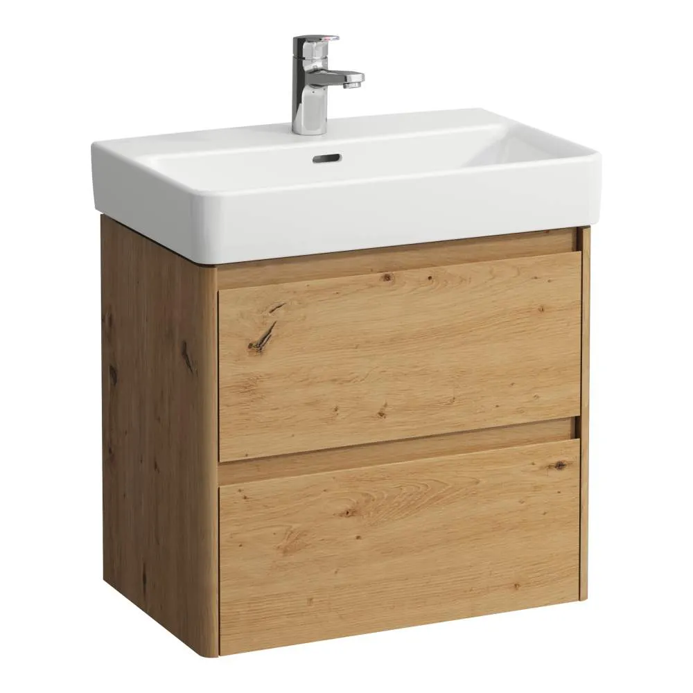 LAUFEN BASE 2.0 Waschtischunterbau 600, 2 Schubladen, passend zu Pro S Waschtisch H818959 / PRO X H818863 570 x 360 x 515 mm #H4112621082671 - 267 - Wildeiche