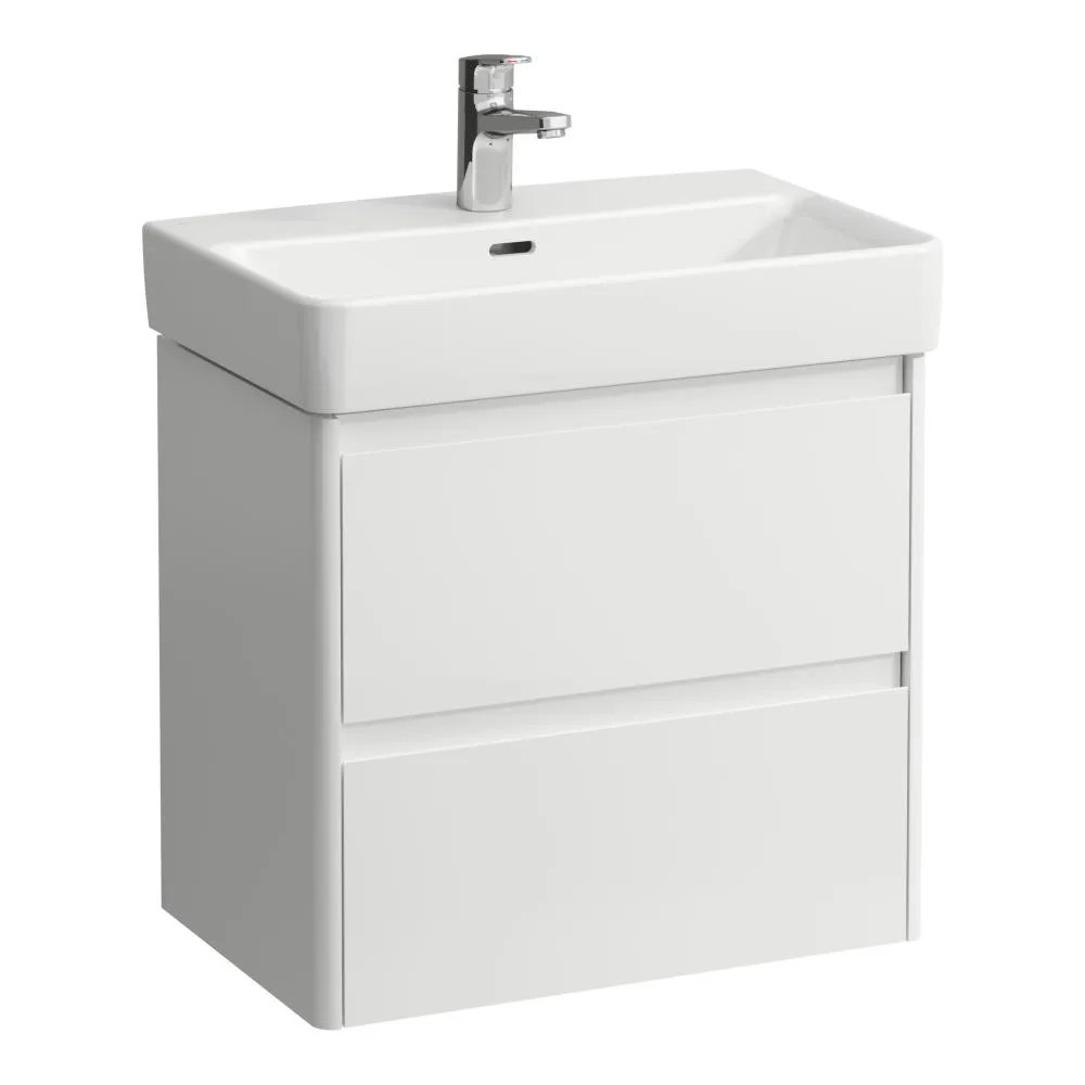 LAUFEN BASE 2.0 Waschtischunterbau 600, 2 Schubladen, passend zu Pro S Waschtisch H818959 / PRO X H818863 570 x 360 x 515 mm #H4112621082611 - 261 - Weiß glänzend