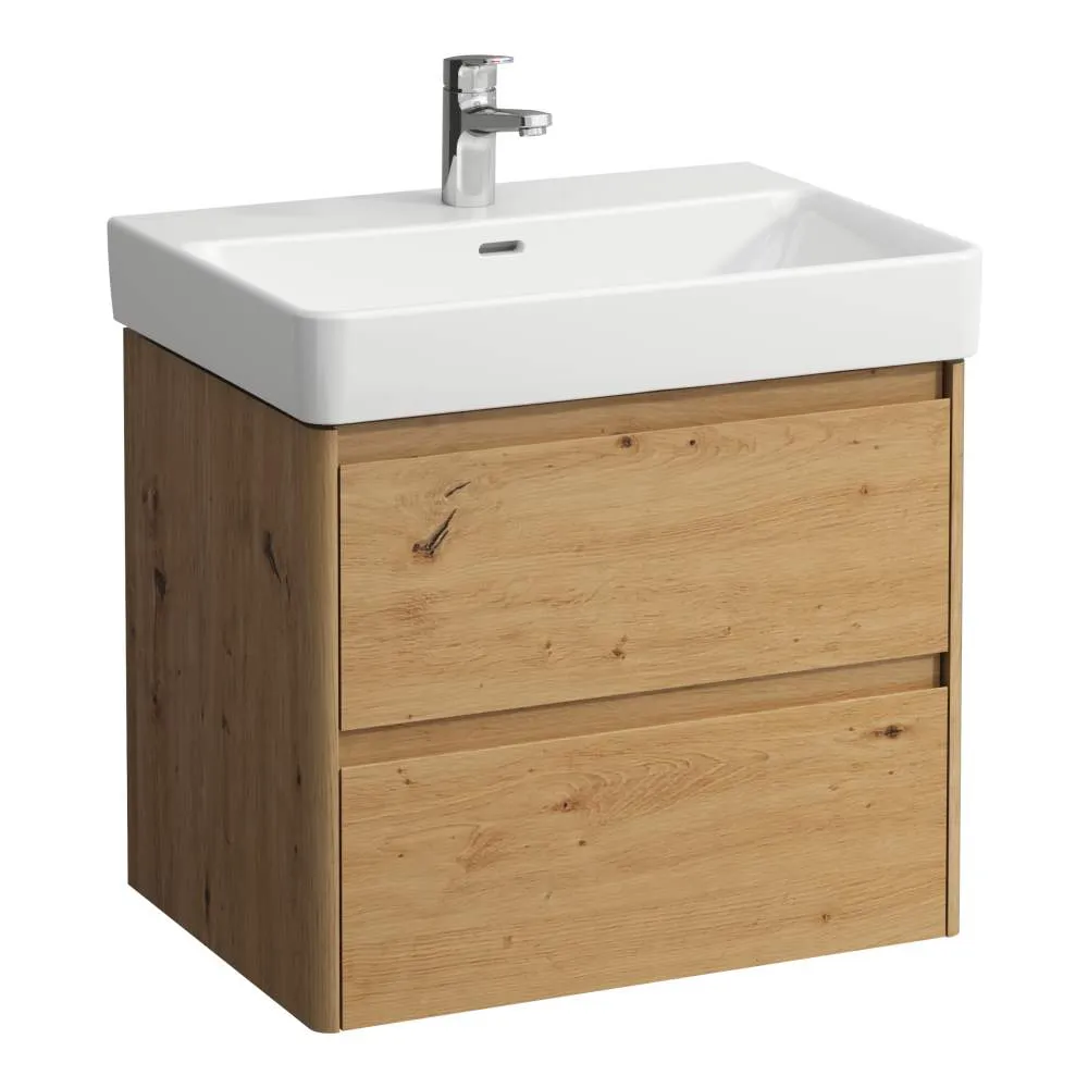 LAUFEN BASE 2.0 Waschtischunterbau 650, 2 Schubladen, passend zu Pro S Waschtisch H810964 / PRO X 810864 620 x 445 x 515 mm #H4112821082671 - 267 - Wildeiche