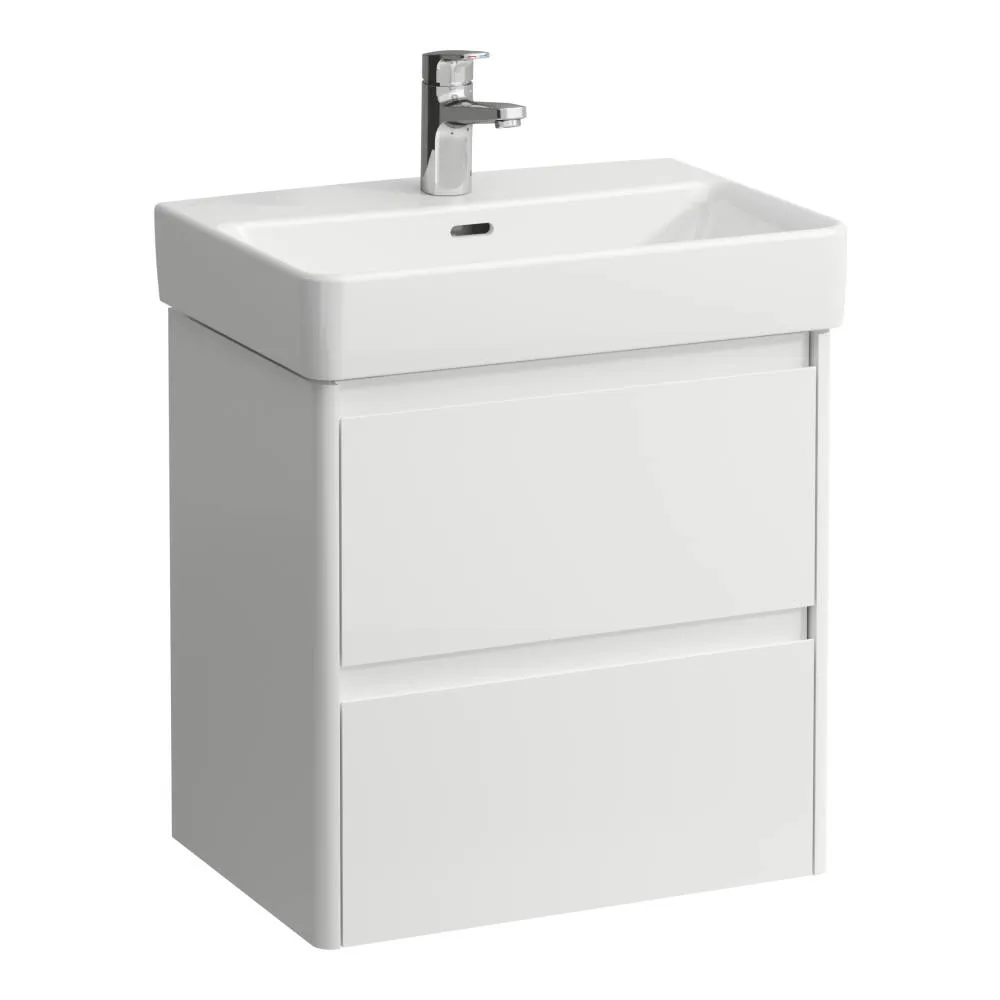 LAUFEN BASE 2.0 Waschtischunterbau 550, 2 Schubladen, passend zu Pro S Waschtisch H818958 / PRO X H818862 520 x 360 x 515 mm #H4112521082611 - 261 - Weiß glänzend