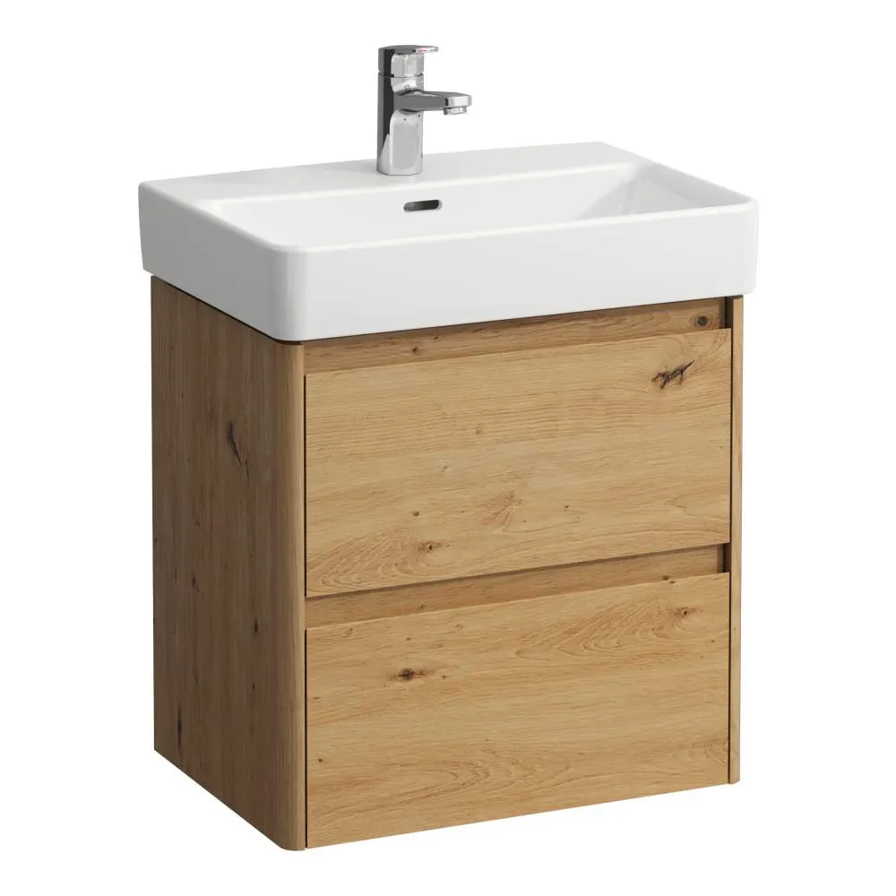 LAUFEN BASE 2.0 Waschtischunterbau 550, 2 Schubladen, passend zu Pro S Waschtisch H818958 / PRO X H818862 520 x 360 x 515 mm #H4112521082671 - 267 - Wildeiche