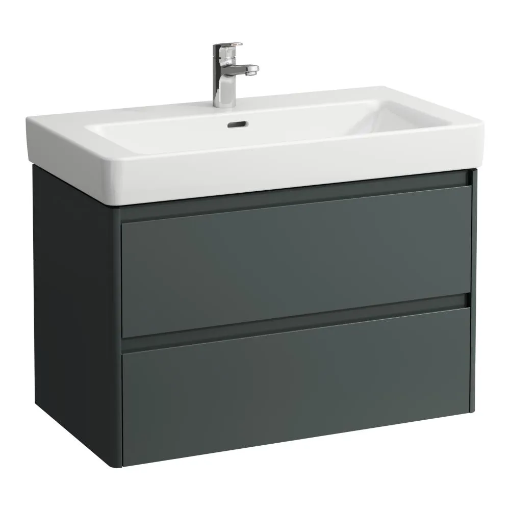 LAUFEN BASE 2.0 Waschtischunterbau 850, 2 Schubladen, passend zu Pro S Waschtisch H813965 / PRO X H810867 820 x 445 x 515 mm #H4113021082661 - 266 - Verkehrsgrau