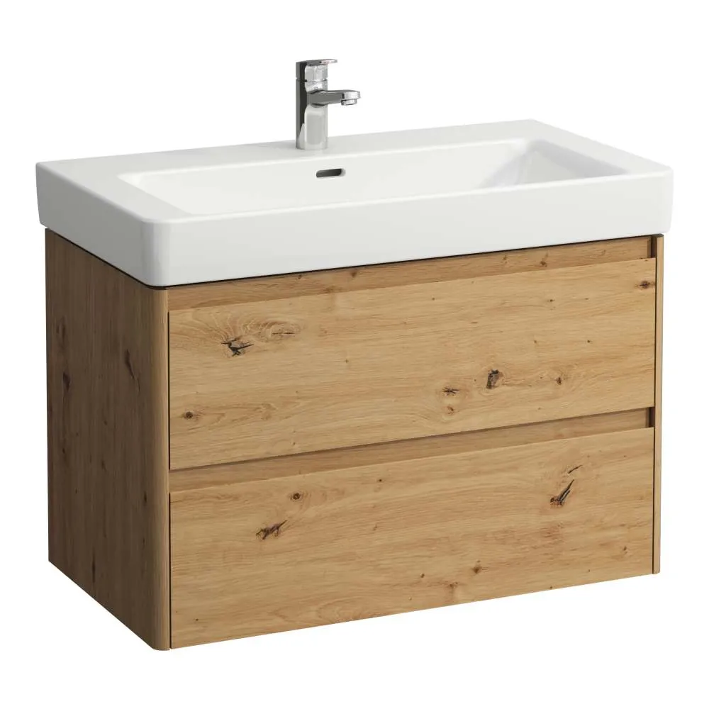 LAUFEN BASE 2.0 Waschtischunterbau 850, 2 Schubladen, passend zu Pro S Waschtisch H813965 / PRO X H810867 820 x 445 x 515 mm #H4113021082671 - 267 - Wildeiche