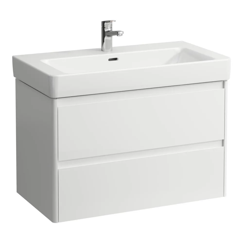 LAUFEN BASE 2.0 Waschtischunterbau 850, 2 Schubladen, passend zu Pro S Waschtisch H813965 / PRO X H810867 820 x 445 x 515 mm #H4113021082611 - 261 - Weiß glänzend