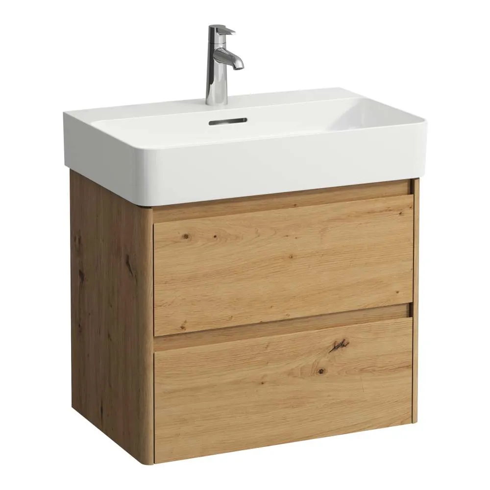 LAUFEN BASE 2.0 Waschtischunterbau 650, 2 Schubladen, passend zu VAL Waschtisch H810284 620 x 400 x 515 mm #H4113921082671 - 267 - Wildeiche