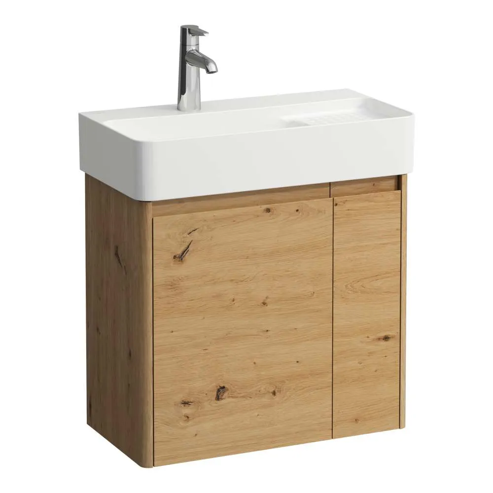 LAUFEN BASE 2.0 Waschtischunterbau 600, 2 Türen, passend zu VAL Waschtisch H815285 570 x 295 x 515 mm #H4113831082671 - 267 - Wildeiche