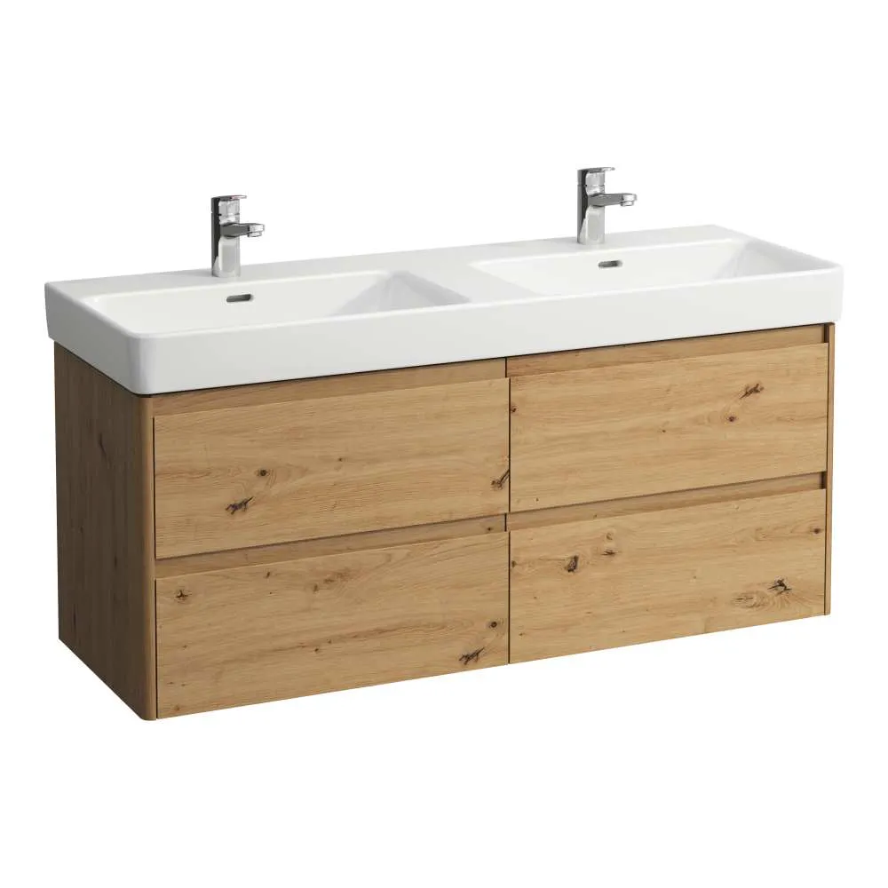 LAUFEN BASE 2.0 Waschtischunterbau 1300, 4 Schubladen, passend zu Pro S Waschtisch H814968 1270 x 445 x 515 mm #H4113341082671 - 267 - Wildeiche