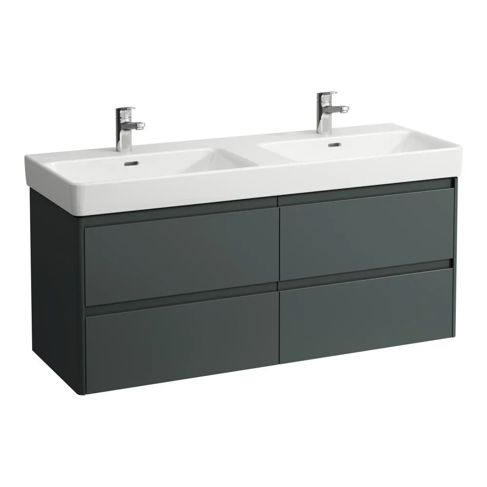 LAUFEN BASE 2.0 Waschtischunterbau 1300, 4 Schubladen, passend zu Pro S Waschtisch H814968 1270 x 445 x 515 mm #H4113341082661 - 266 - Verkehrsgrau