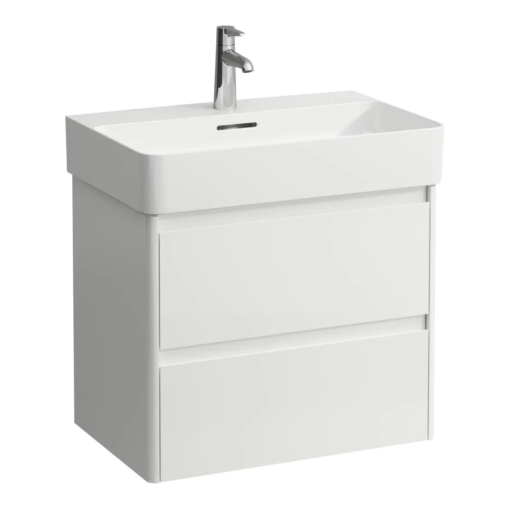 LAUFEN BASE 2.0 Waschtischunterbau 650, 2 Schubladen, passend zu VAL Waschtisch H810284 620 x 400 x 515 mm #H4113921082611 - 261 - Weiß glänzend