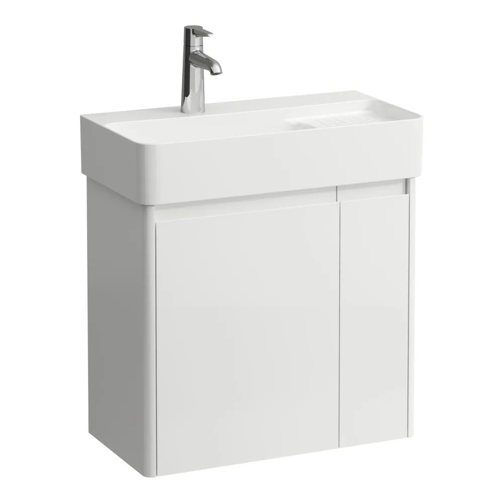 LAUFEN BASE 2.0 Waschtischunterbau 600, 2 Türen, passend zu VAL Waschtisch H815285 570 x 295 x 515 mm #H4113831082611 - 261 - Weiß glänzend