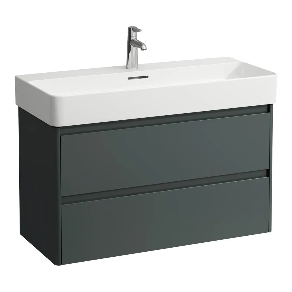 LAUFEN BASE 2.0 Waschtischunterbau 950, 2 Schubladen, passend zu VAL Waschtisch H810287 920 x 400 x 515 mm #H4114121082661 - 266 - Verkehrsgrau
