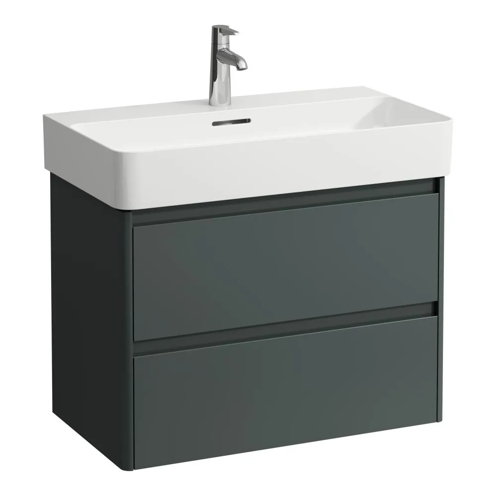 LAUFEN BASE 2.0 Waschtischunterbau 750, 2 Schubladen, passend zu VAL Waschtisch H810285 720 x 400 x 515 mm #H4114021082661 - 266 - Verkehrsgrau