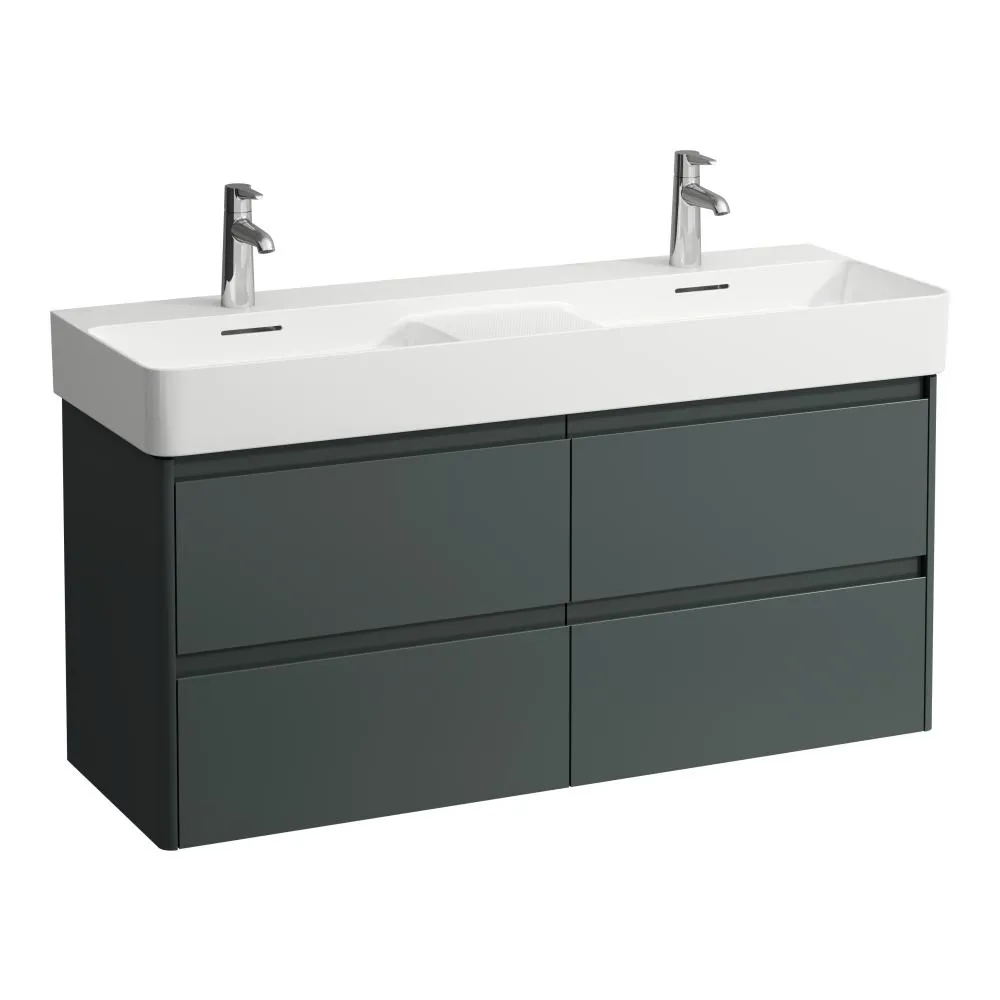 LAUFEN BASE 2.0 Waschtischunterbau 1200, 4 Schubladen, passend zu VAL Waschtisch H814282 1170 x 400 x 515 mm #H4114241082661 - 266 - Verkehrsgrau