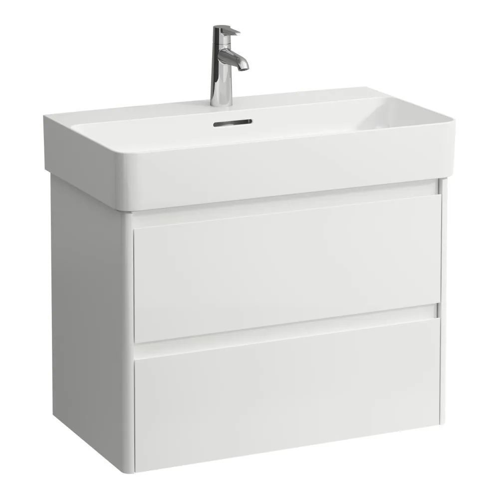 LAUFEN BASE 2.0 Waschtischunterbau 750, 2 Schubladen, passend zu VAL Waschtisch H810285 720 x 400 x 515 mm #H4114021082611 - 261 - Weiß glänzend