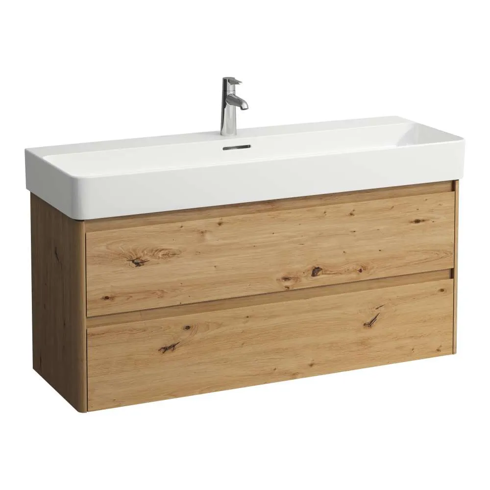 LAUFEN BASE 2.0 Waschtischunterbau 1200, 2 Schubladen, passend zu VAL Waschtisch H810289 1170 x 400 x 515 mm #H4114221082671 - 267 - Wildeiche