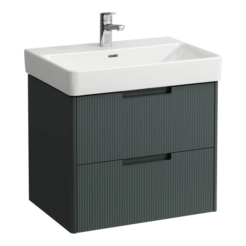 LAUFEN JUNA Waschtischunterbau 650, 2 Schubladen, passend zu Pro S Waschtisch H810964 / PRO X 810864 620 x 445 x 515 mm #H4115021092661 - 266 - Verkehrsgrau