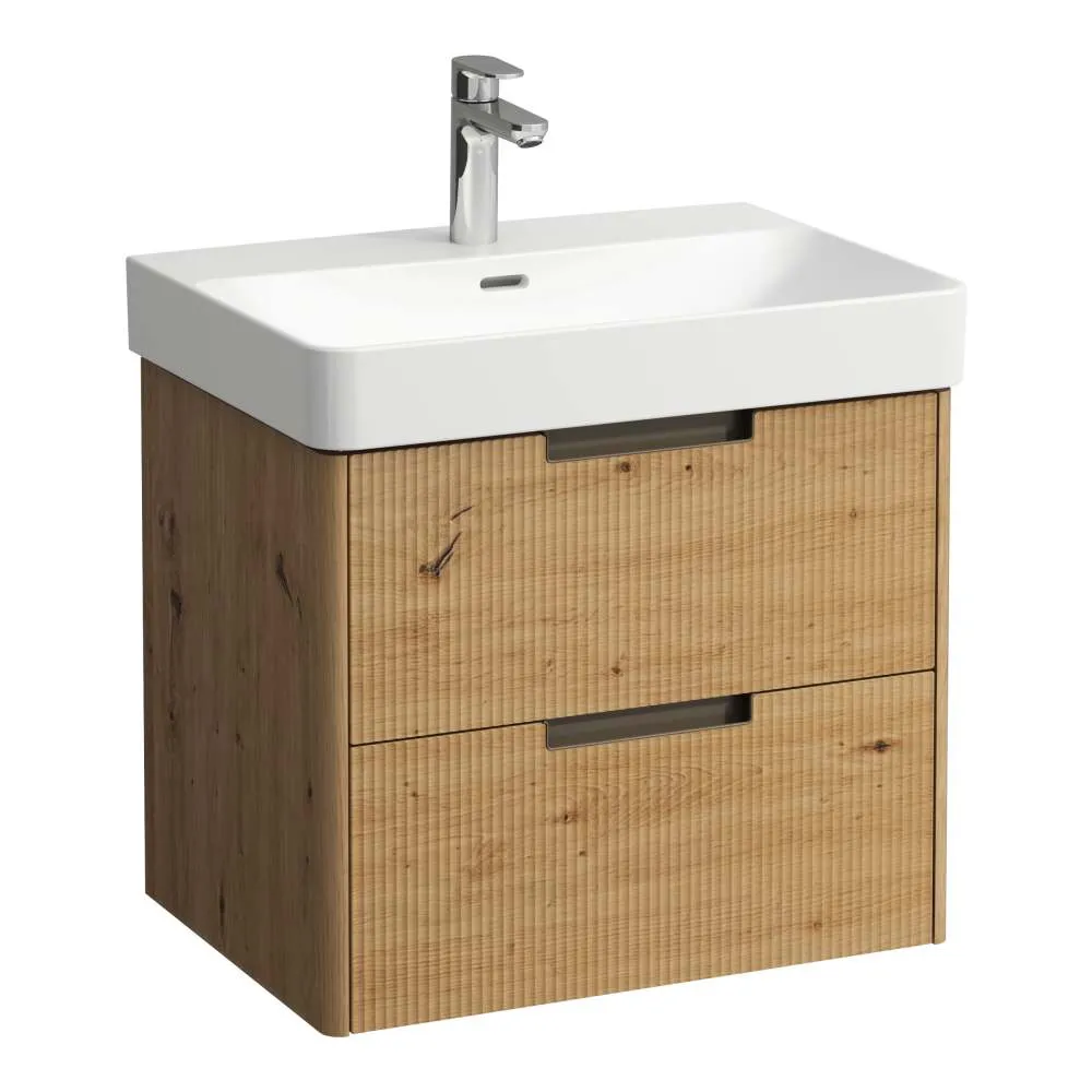 LAUFEN JUNA Waschtischunterbau 650, 2 Schubladen, passend zu Pro S Waschtisch H810964 / PRO X 810864 620 x 445 x 515 mm #H4115021092671 - 267 - Wildeiche
