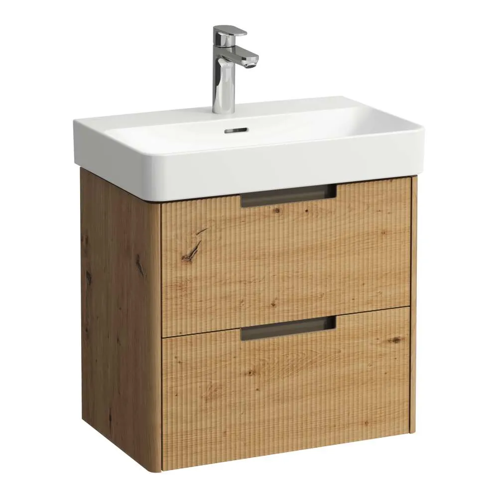 LAUFEN JUNA Waschtischunterbau 600, 2 Schubladen, passend zu Pro S Waschtisch H818959 / PRO X H818863 570 x 360 x 515 mm #H4114821092671 - 267 - Wildeiche